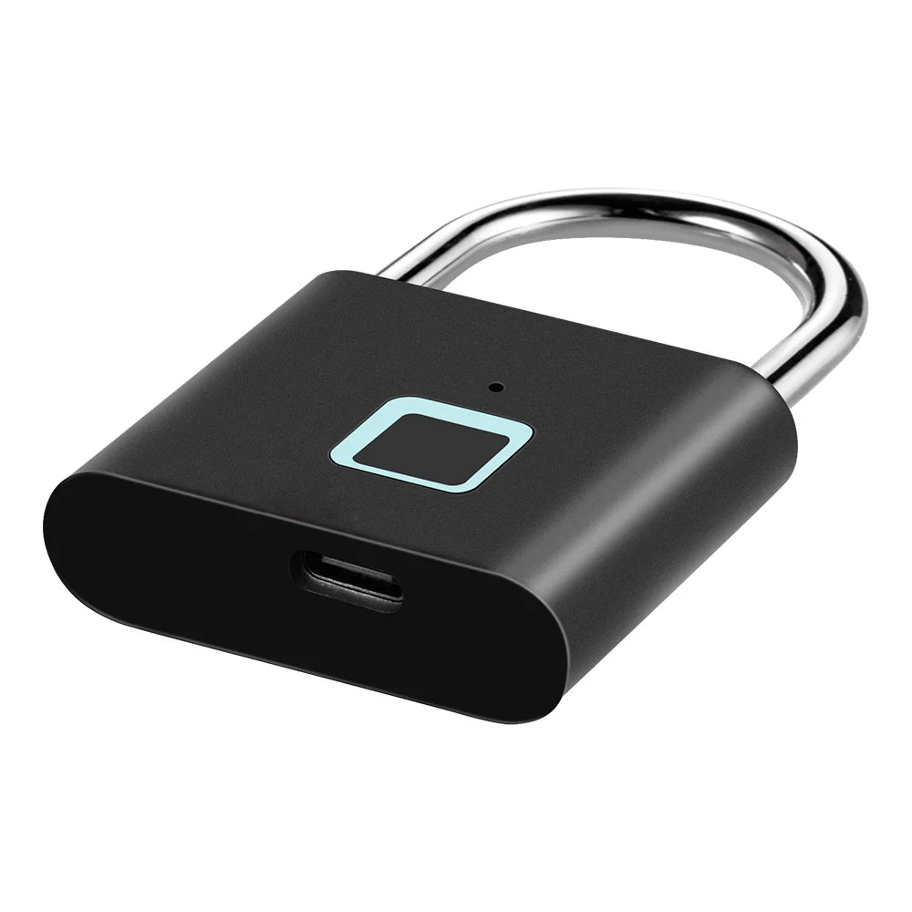 Smart Fingerprint Padlock Keyless Rechargeable Security Lock