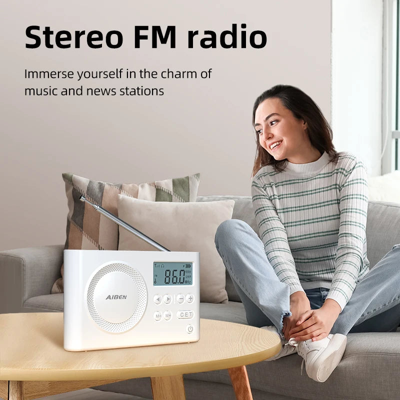 C5S Mini Portable FM Radio with USB Rechargeable Speaker