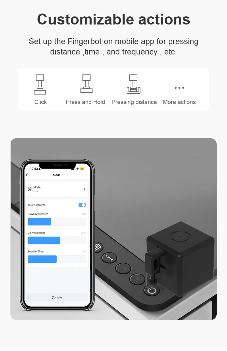 Tuya Zigbee Smart Fingerbot Switch Pusher for Alexa & Google Home