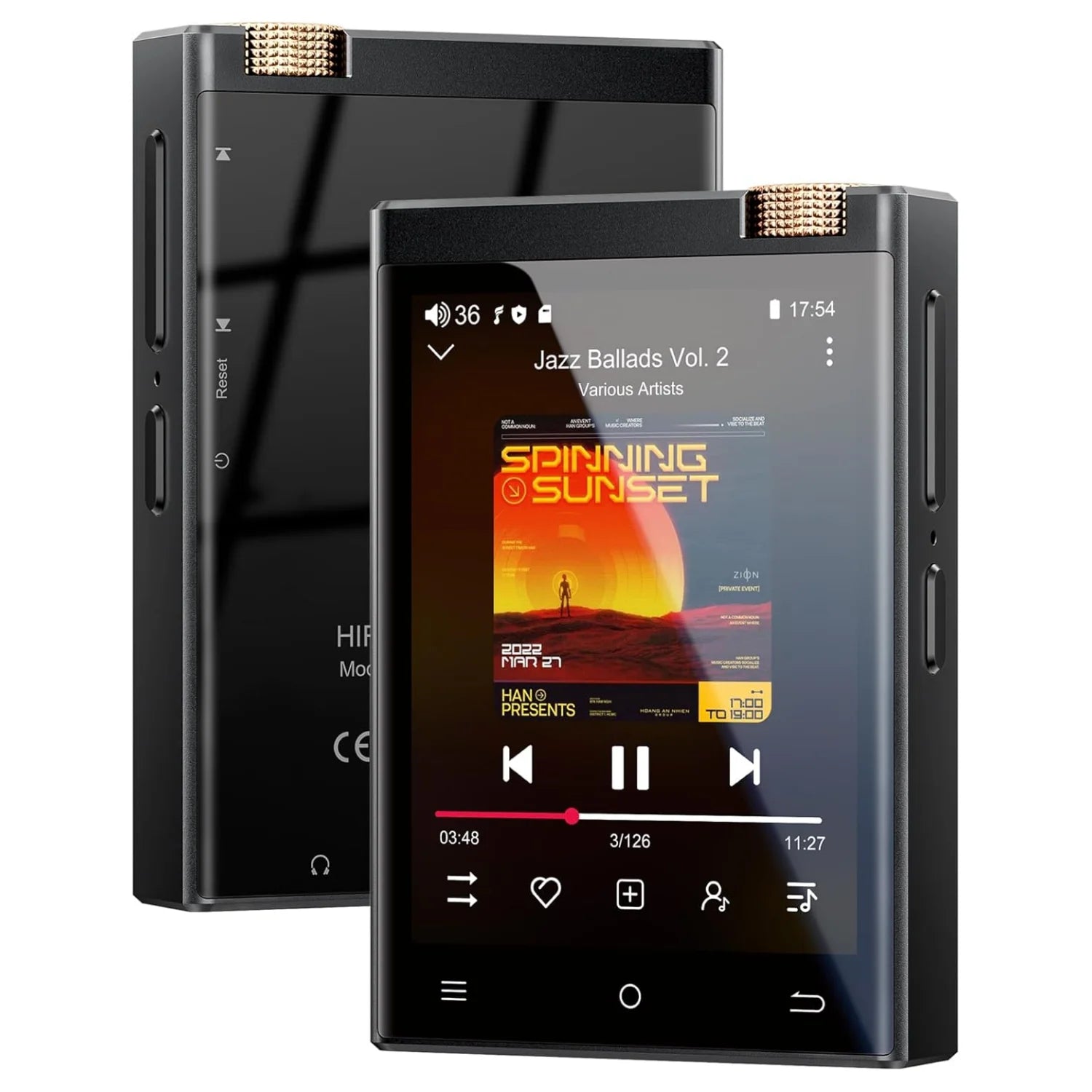Hi-Fi Bluetooth MP3 Player with WiFi & 64GB
