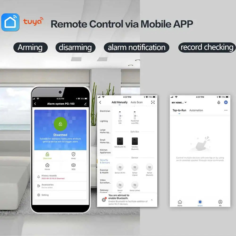 GauTone TUYA WiFi 4G GSM Alarm System