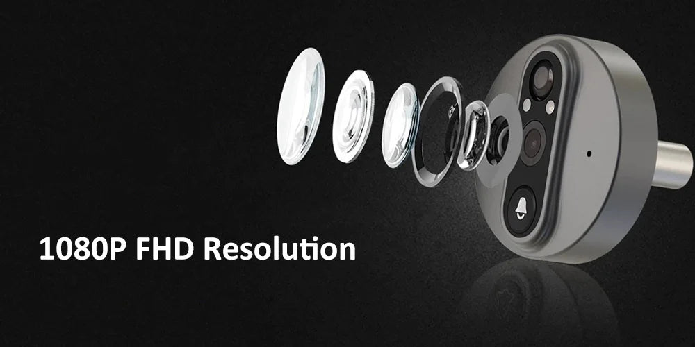 3MP Smart Life Tuya WiFi Doorbell Peephole Camera