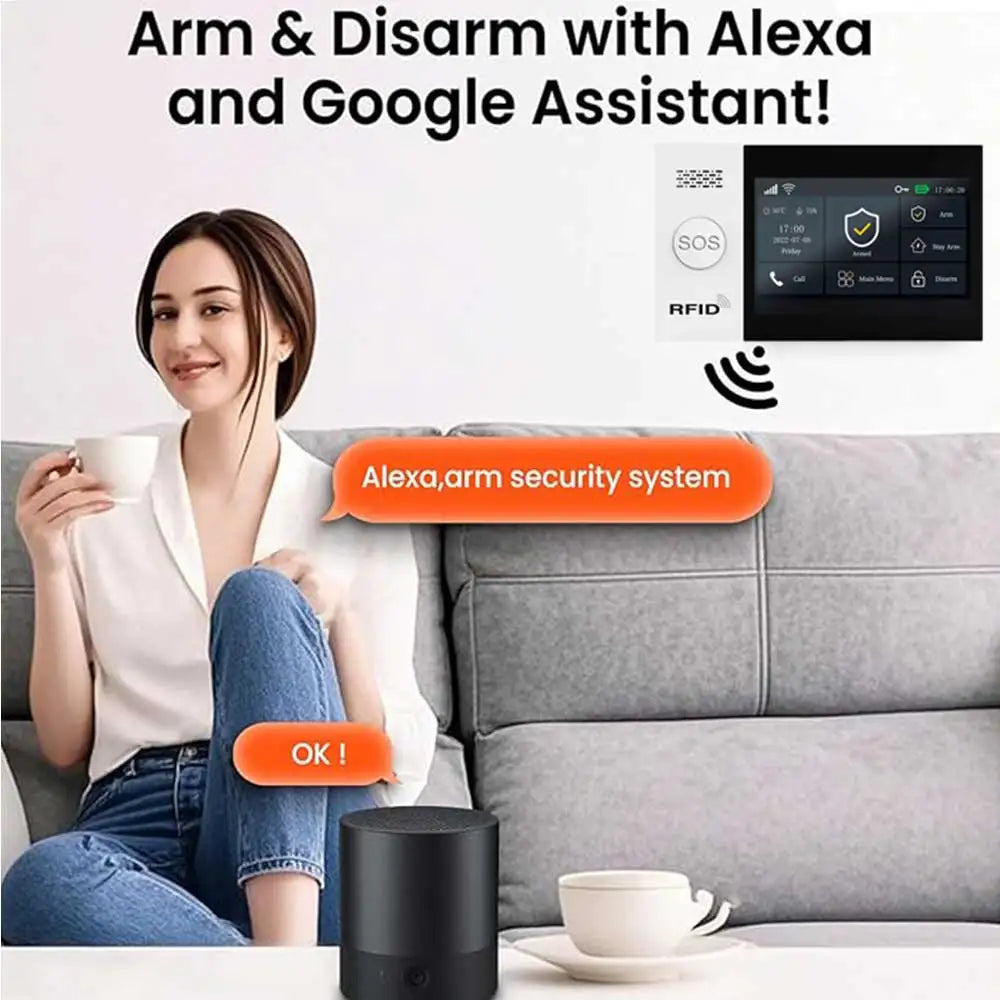 GauTone TUYA WiFi 4G GSM Alarm System