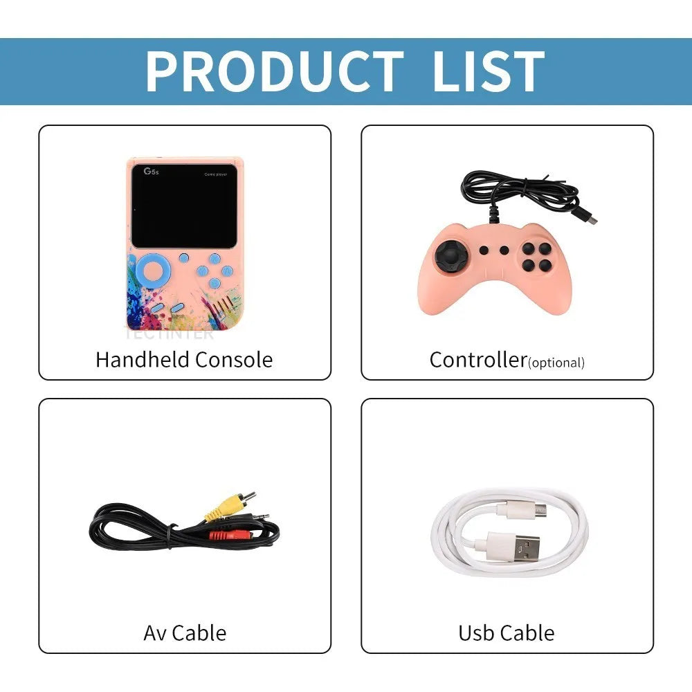 G5S Mini Retro Handheld Game Console with 500 Built-in Games