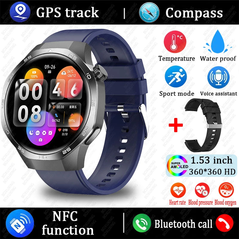 2025 Watch 5 Max Smartwatch AMOLED NFC GPS Bluetooth Call