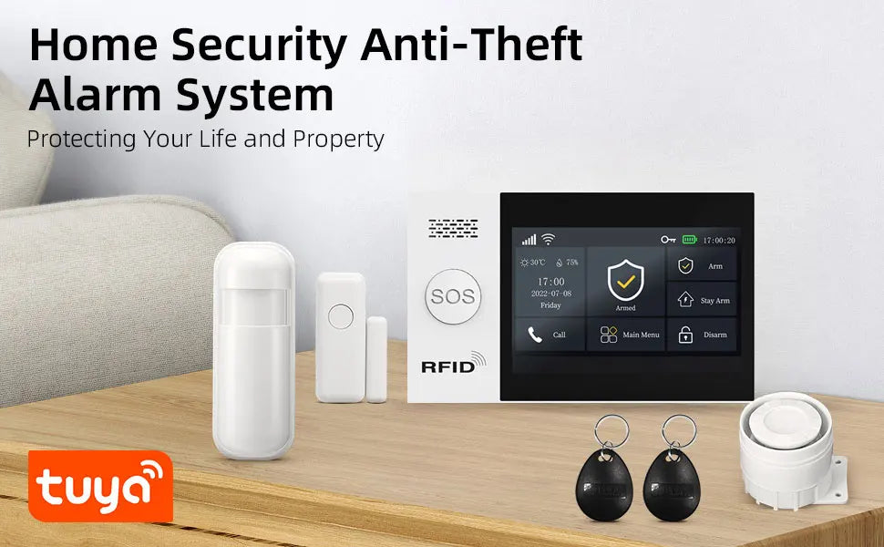 GauTone TUYA WiFi 4G GSM Alarm System