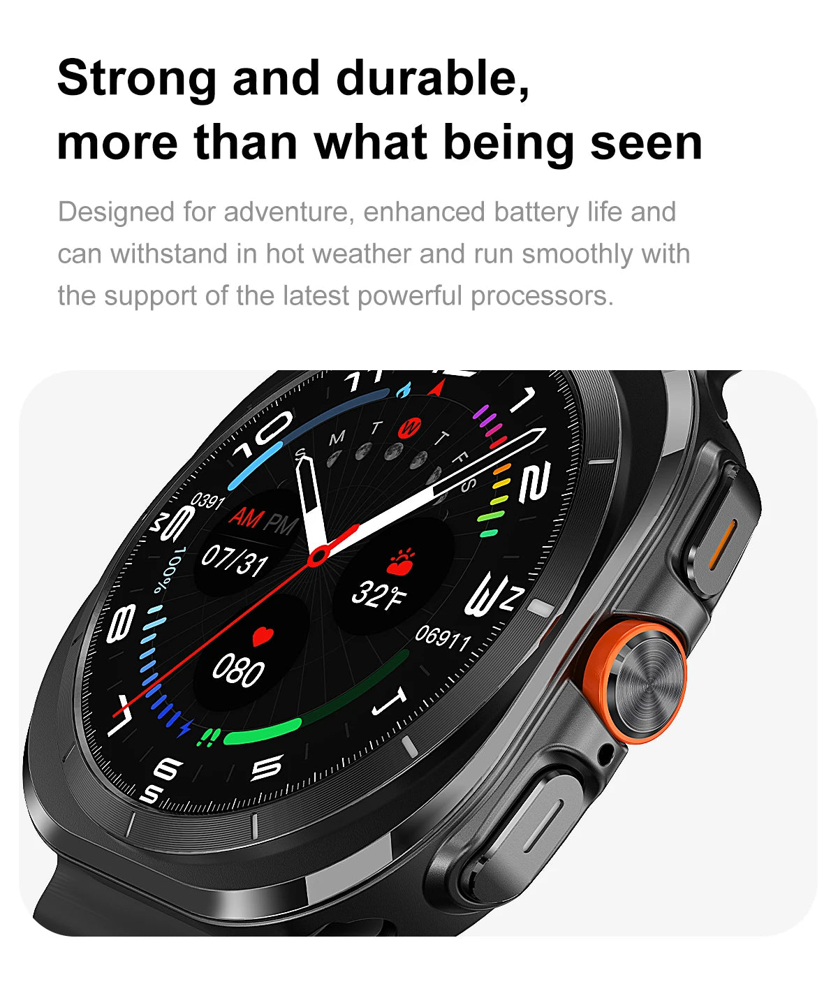 2025 DT Watch 7 Ultra Smartwatch 47mm AMOLED GPS NFC 32GB