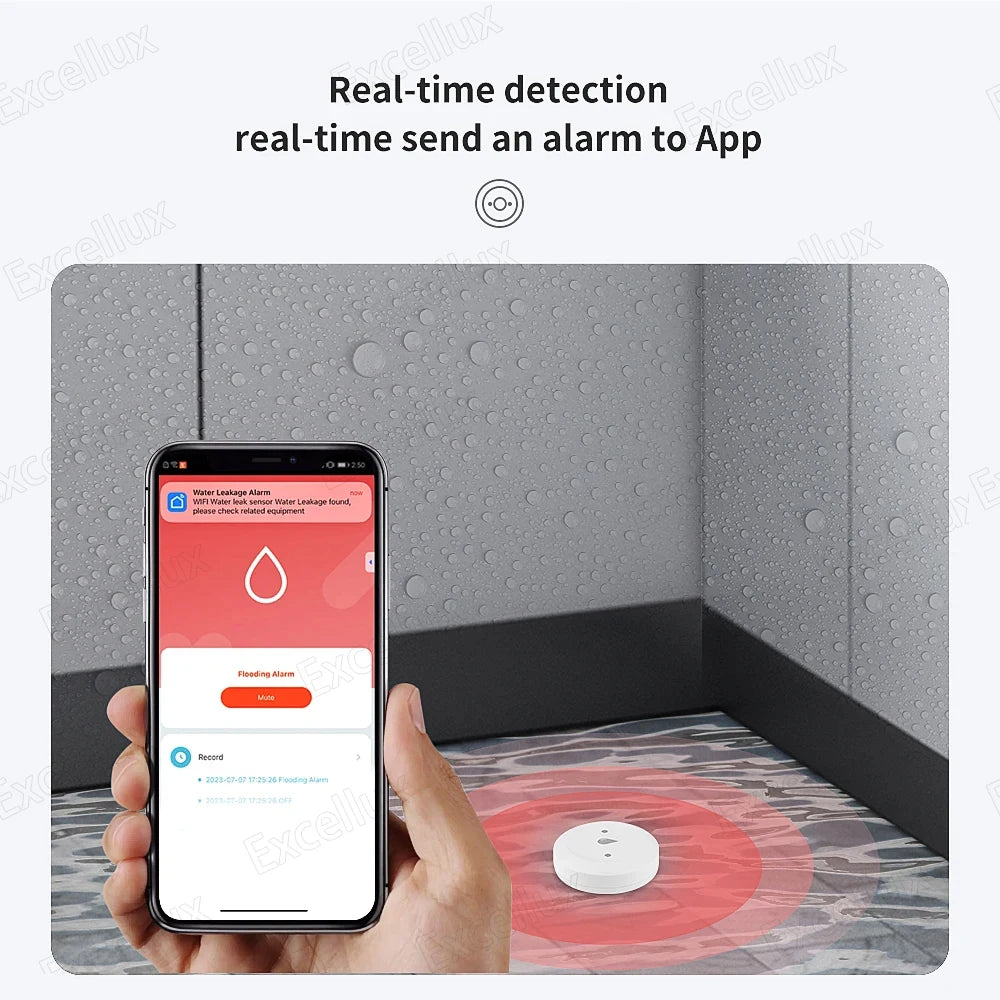 Tuya Zigbee Smart Water Leak Sensor Flood Alarm Detector