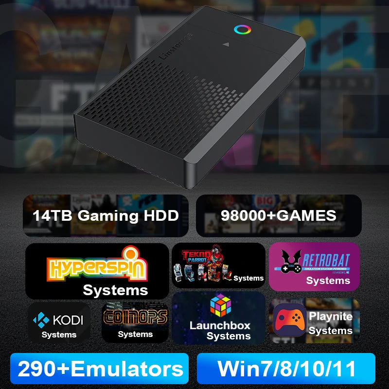 14TB Gaming HDD with 98K+ Retro Games & Launchbox System