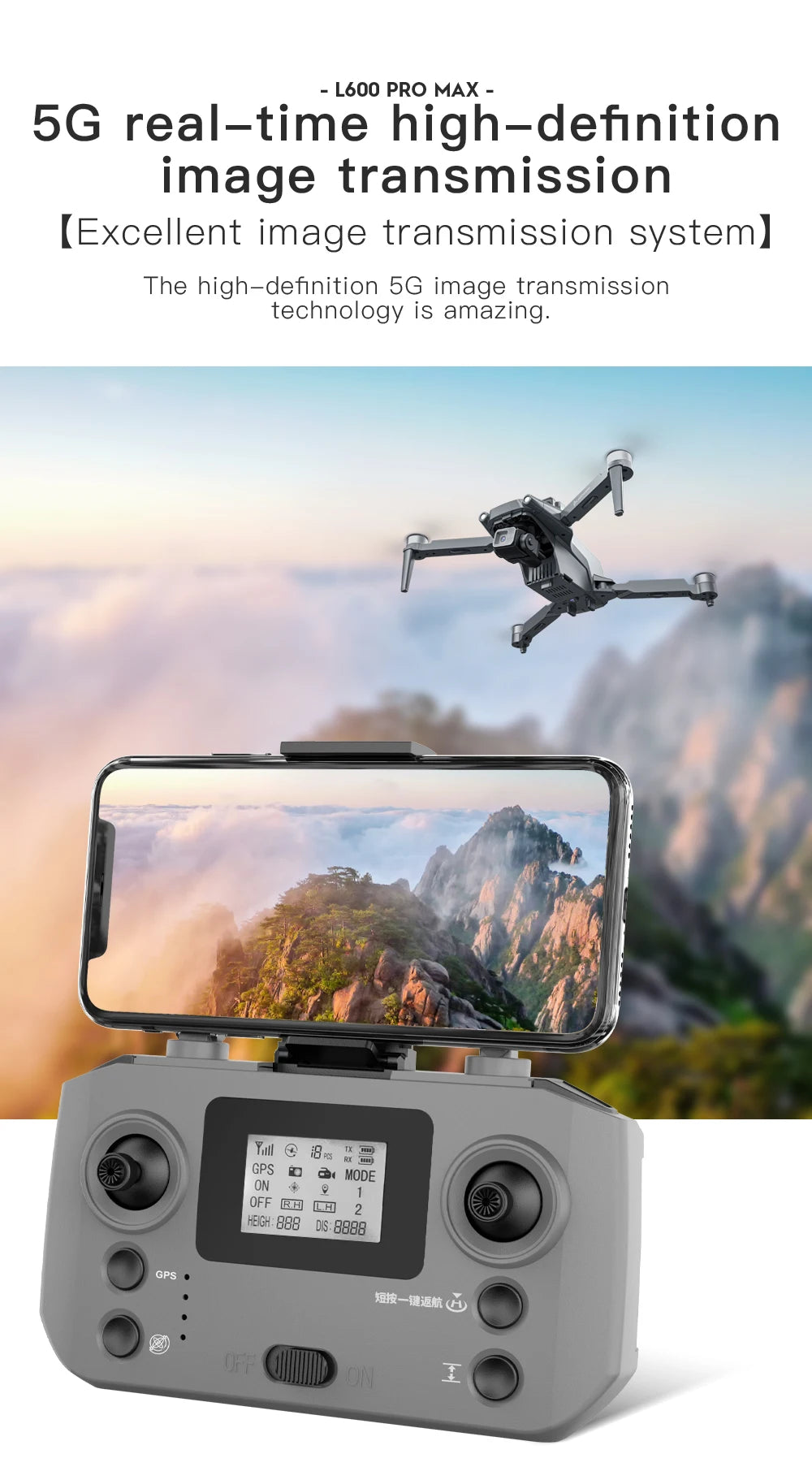 L600 Pro Max 4K GPS Drone with 3-Axis Gimbal & Dual Camera