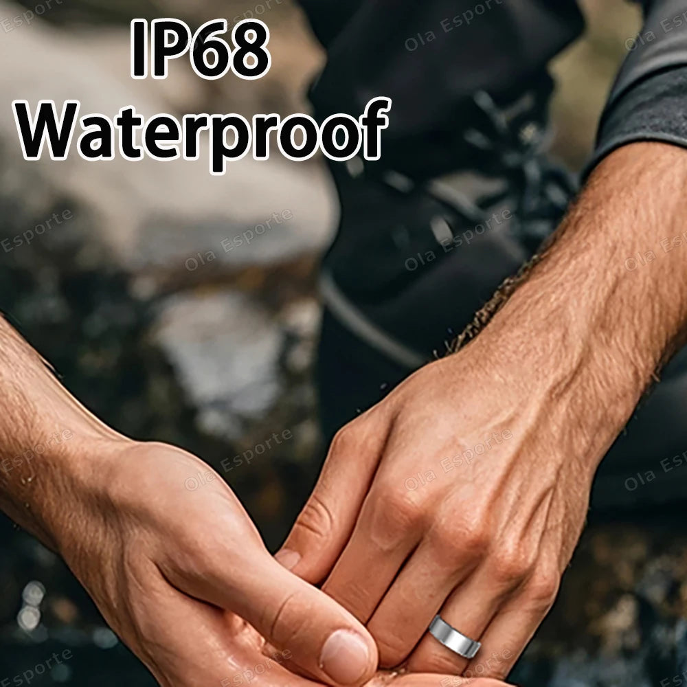 2025 Smart Ring with Heart Rate, Sleep & Fitness Tracking IP68 Waterproof