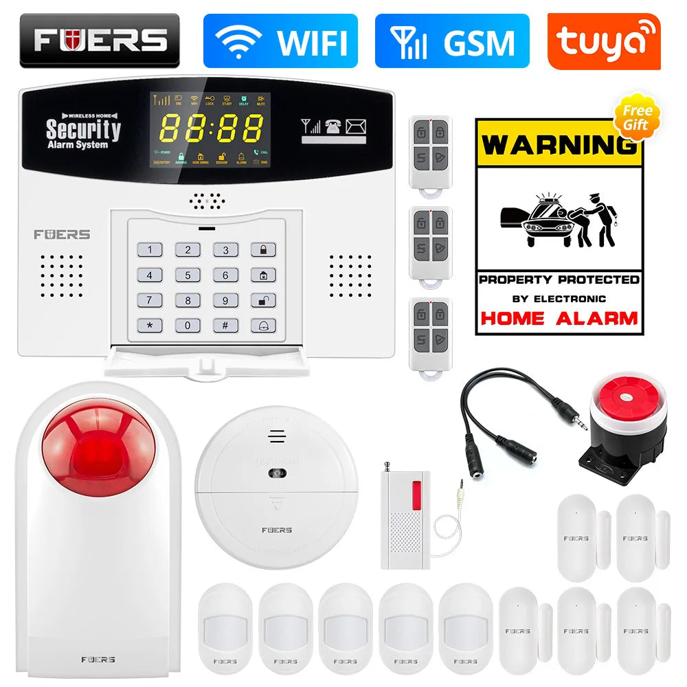 Fuers Tuya Smart WiFi 4G/2G GSM Alarm System