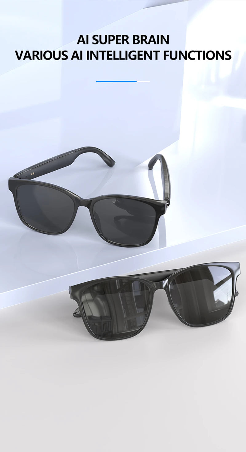 HY-C8 Smart Glasses with AI Translation & Bluetooth Headset