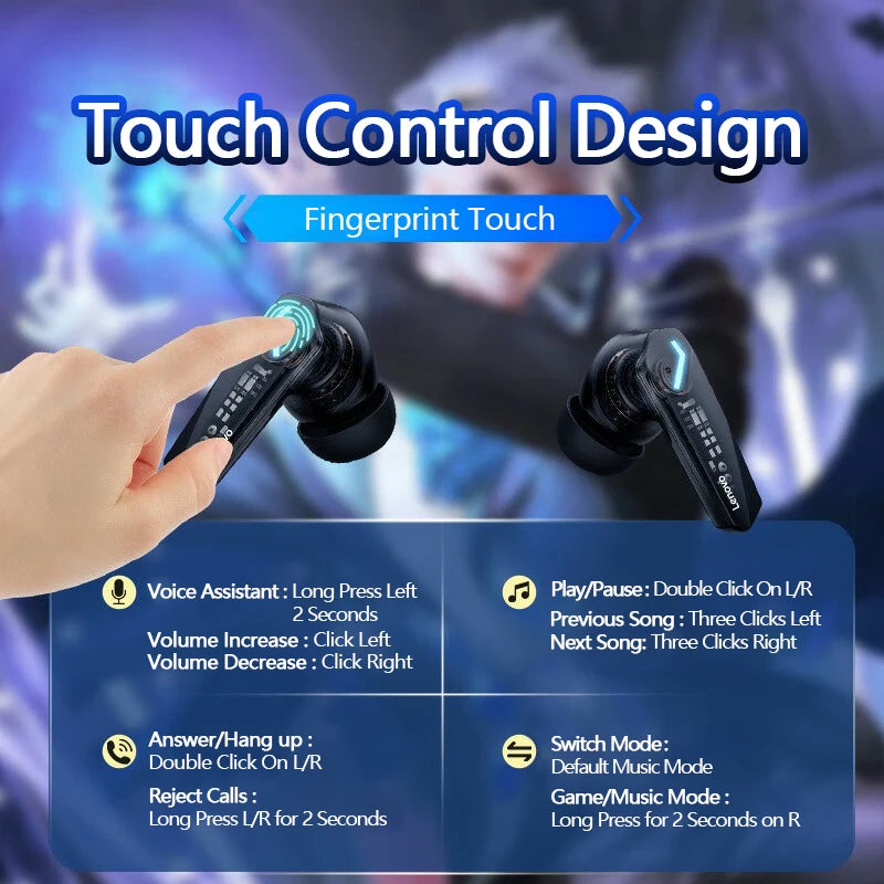 Original Lenovo GM2 Pro Bluetooth Wireless Earbuds