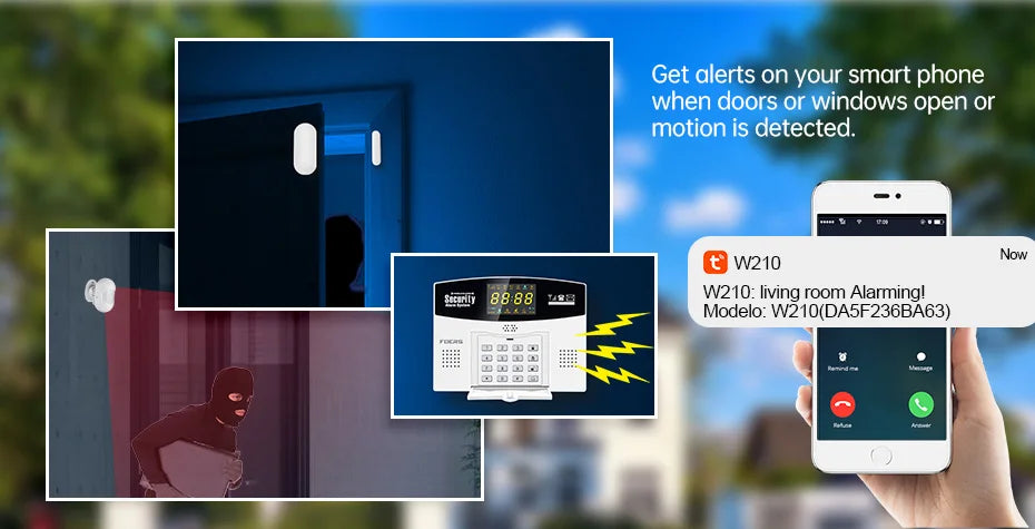 Fuers Tuya Smart WiFi 4G/2G GSM Alarm System
