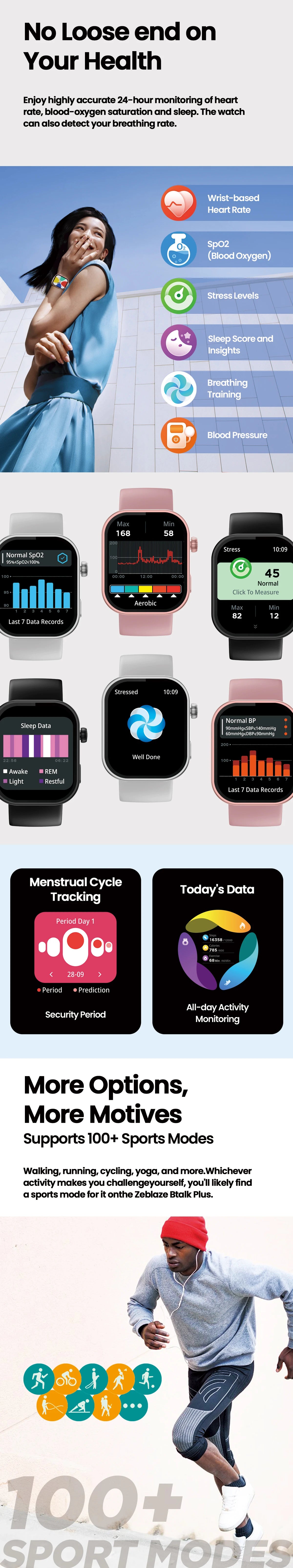 Btalk Plus Smartwatch with Voice Call & 2.03" HD Display