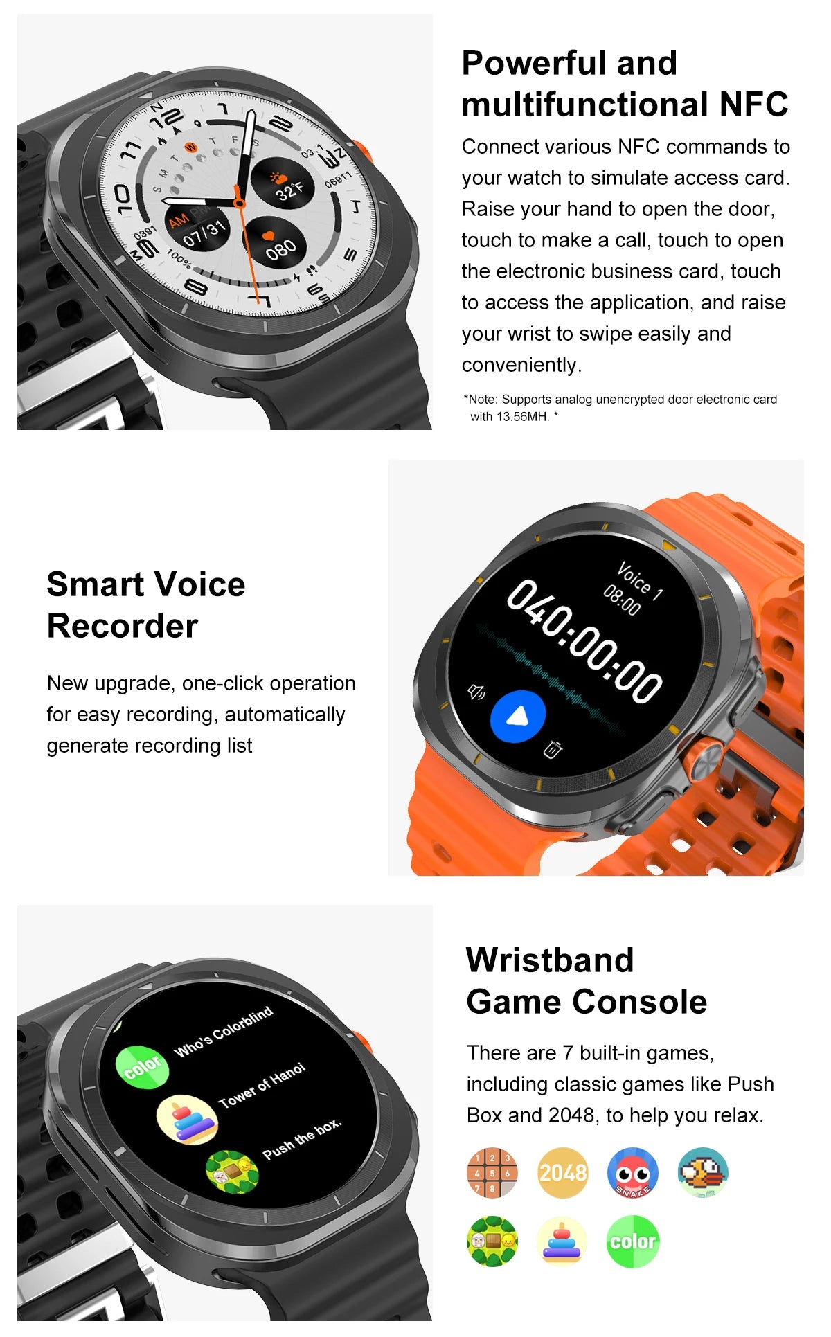 2025 DT Watch 7 Ultra Smartwatch 47mm AMOLED GPS NFC 32GB