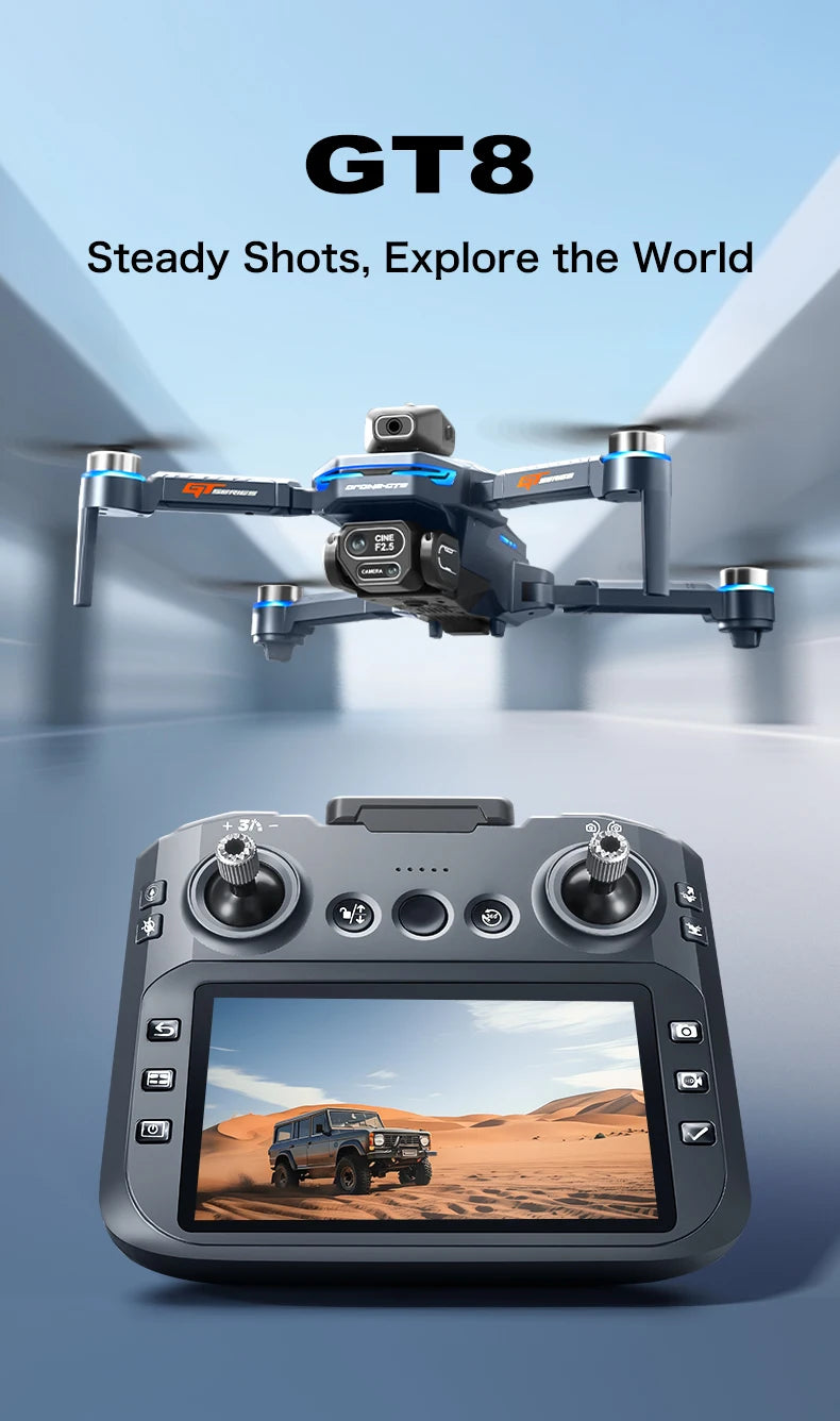 GT8 8K Dual Camera GPS Drone with Brushless Motor & FPV 2025
