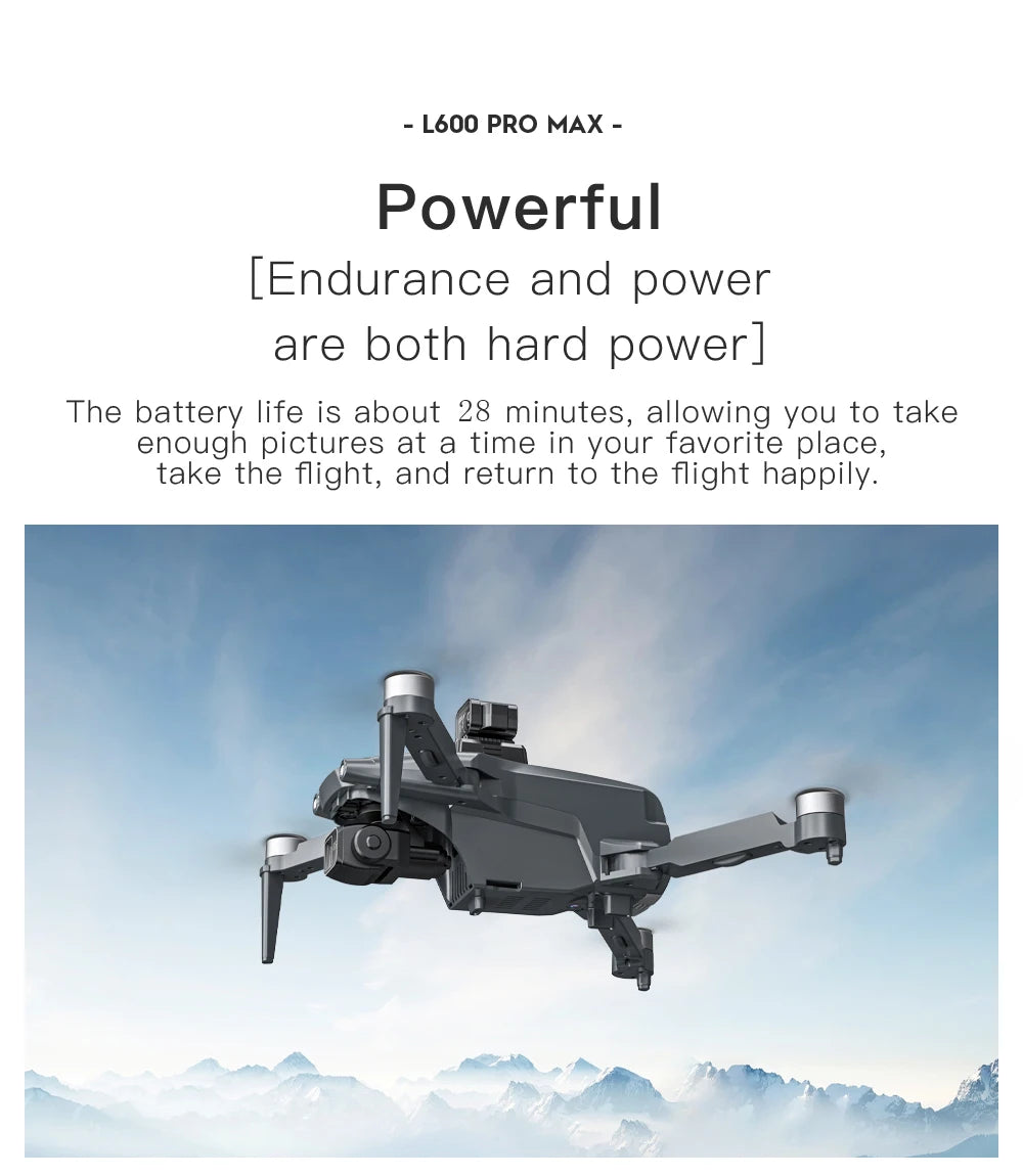 L600 Pro Max 4K GPS Drone with 3-Axis Gimbal & Dual Camera