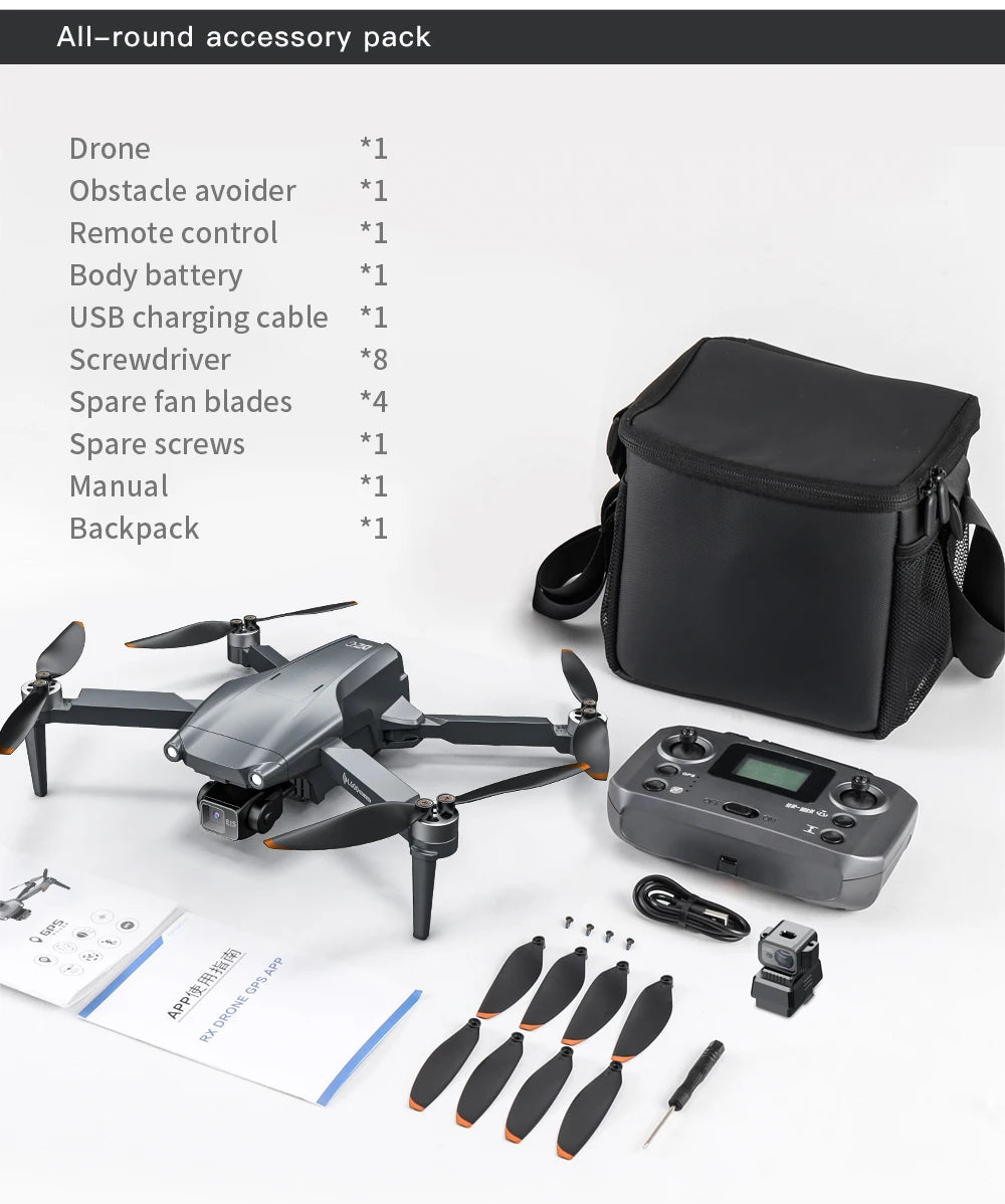 L600 Pro Max 4K GPS Drone with 3-Axis Gimbal & Dual Camera