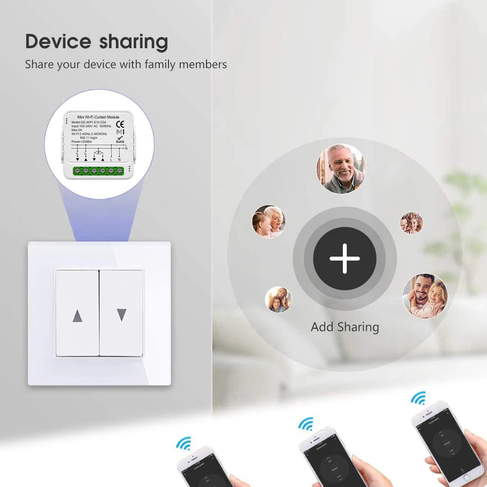 Tuya WiFi Zigbee Smart Curtain Switch Module for Alexa & Google Home