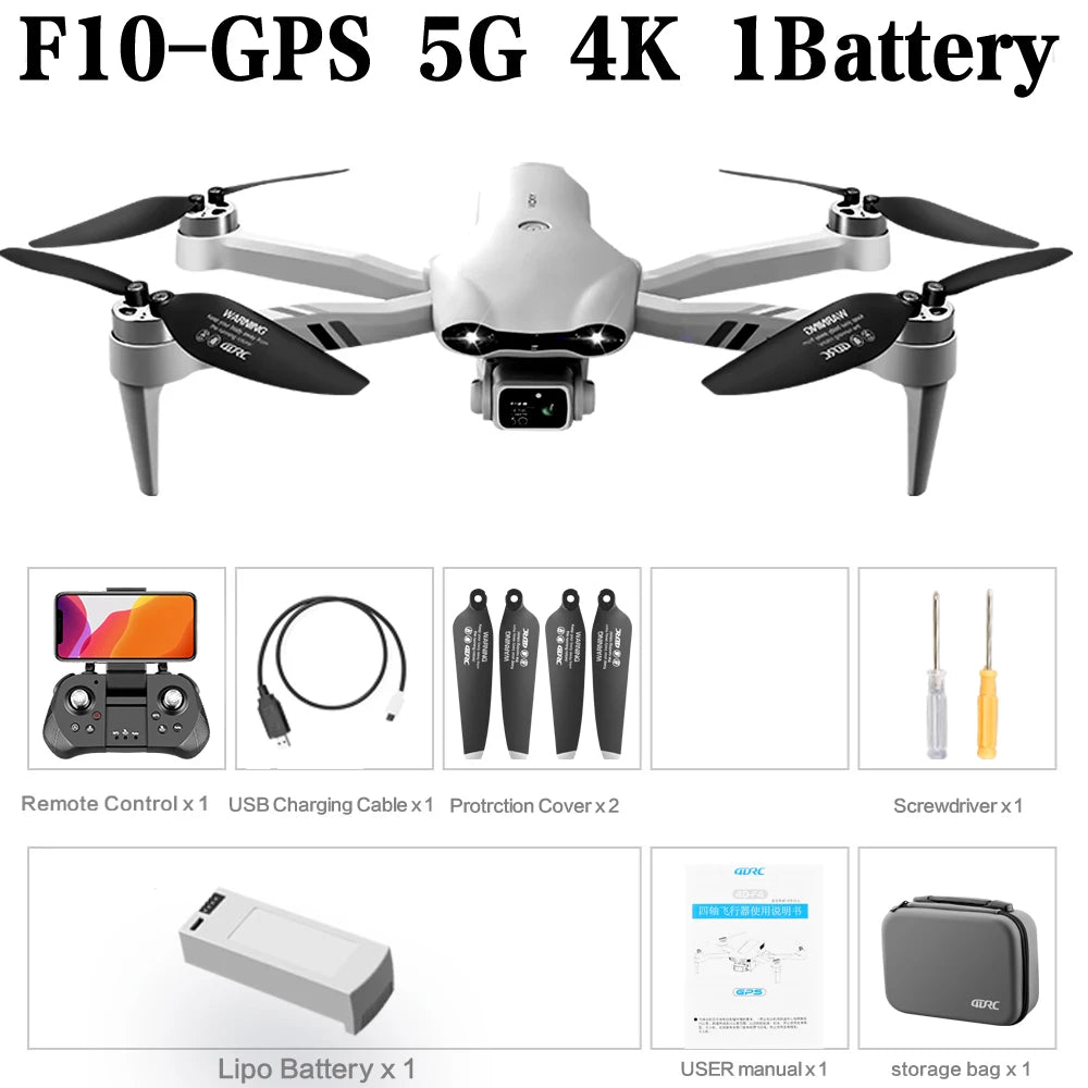 4DRC F10 GPS 6K Dual Camera Foldable Drone with Obstacle Avoidance