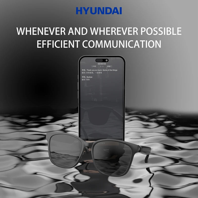 HY-C8 Smart Glasses with AI Translation & Bluetooth Headset