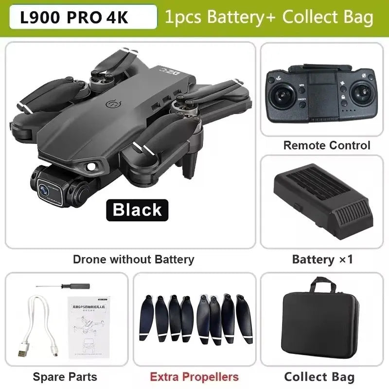 L900 Pro 4K GPS Drone with Dual Camera & Brushless Motor