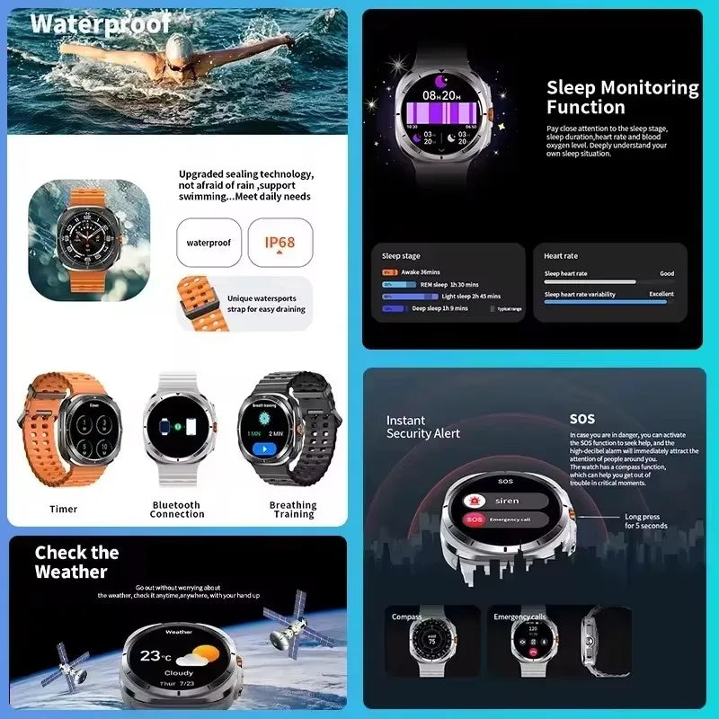 2025 DT Watch 7 Ultra Smartwatch 47mm AMOLED GPS NFC 32GB