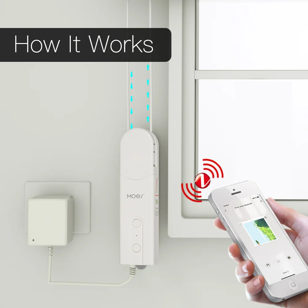 Zigbee Smart Roller Blinds Motor with Tuya App & Voice Control
