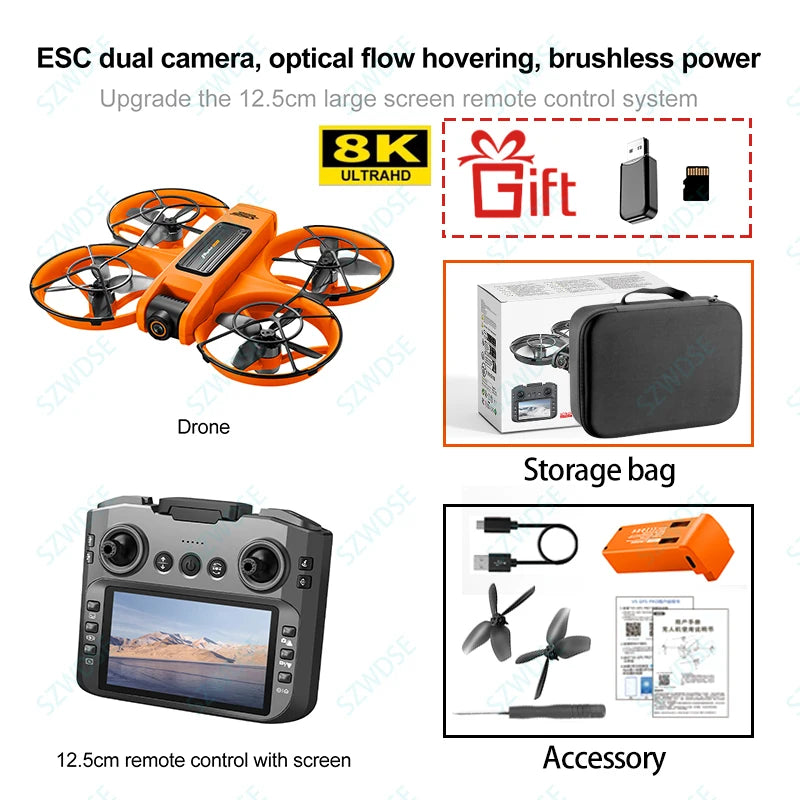 S156 8K Dual Camera WiFi Drone with Remote Control & HD FPV