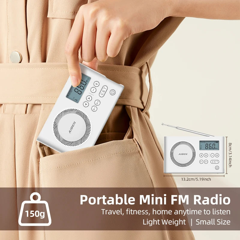 C5S Mini Portable FM Radio with USB Rechargeable Speaker