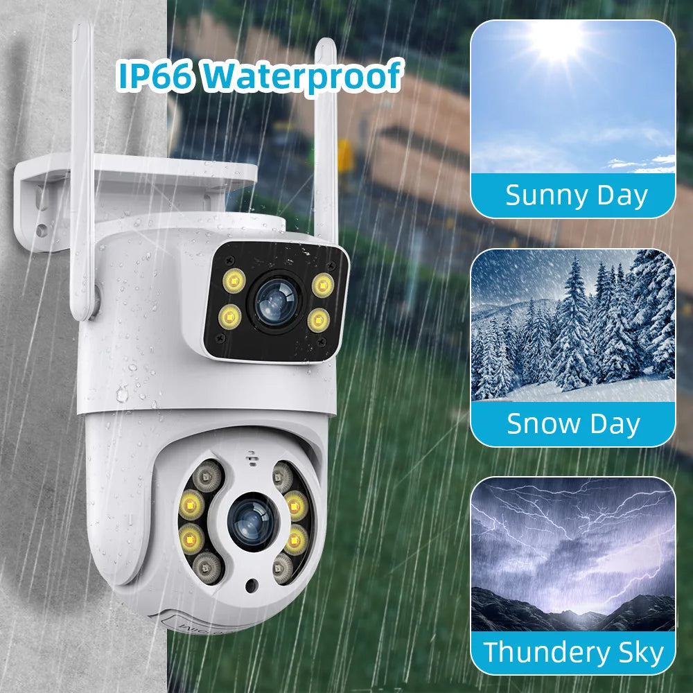 Tuya 8MP WiFi PTZ Dual Lens Security Camera