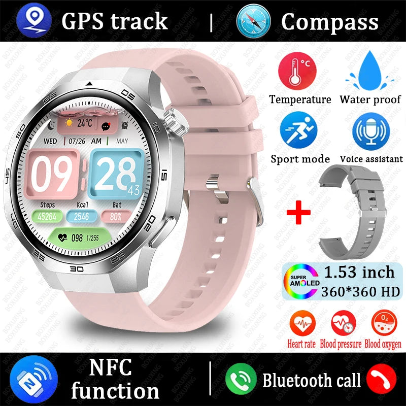 2025 Watch 5 Max Smartwatch AMOLED NFC GPS Bluetooth Call