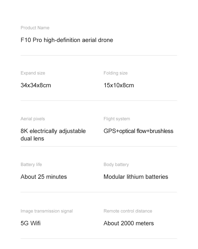 4DRC F10 GPS 6K Dual Camera Foldable Drone with Obstacle Avoidance