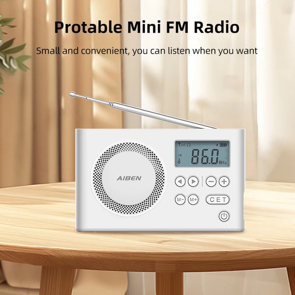 C5S Mini Portable FM Radio with USB Rechargeable Speaker
