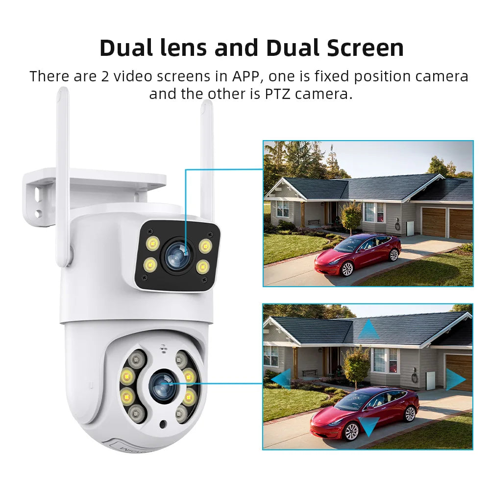 Tuya 8MP WiFi PTZ Dual Lens Security Camera