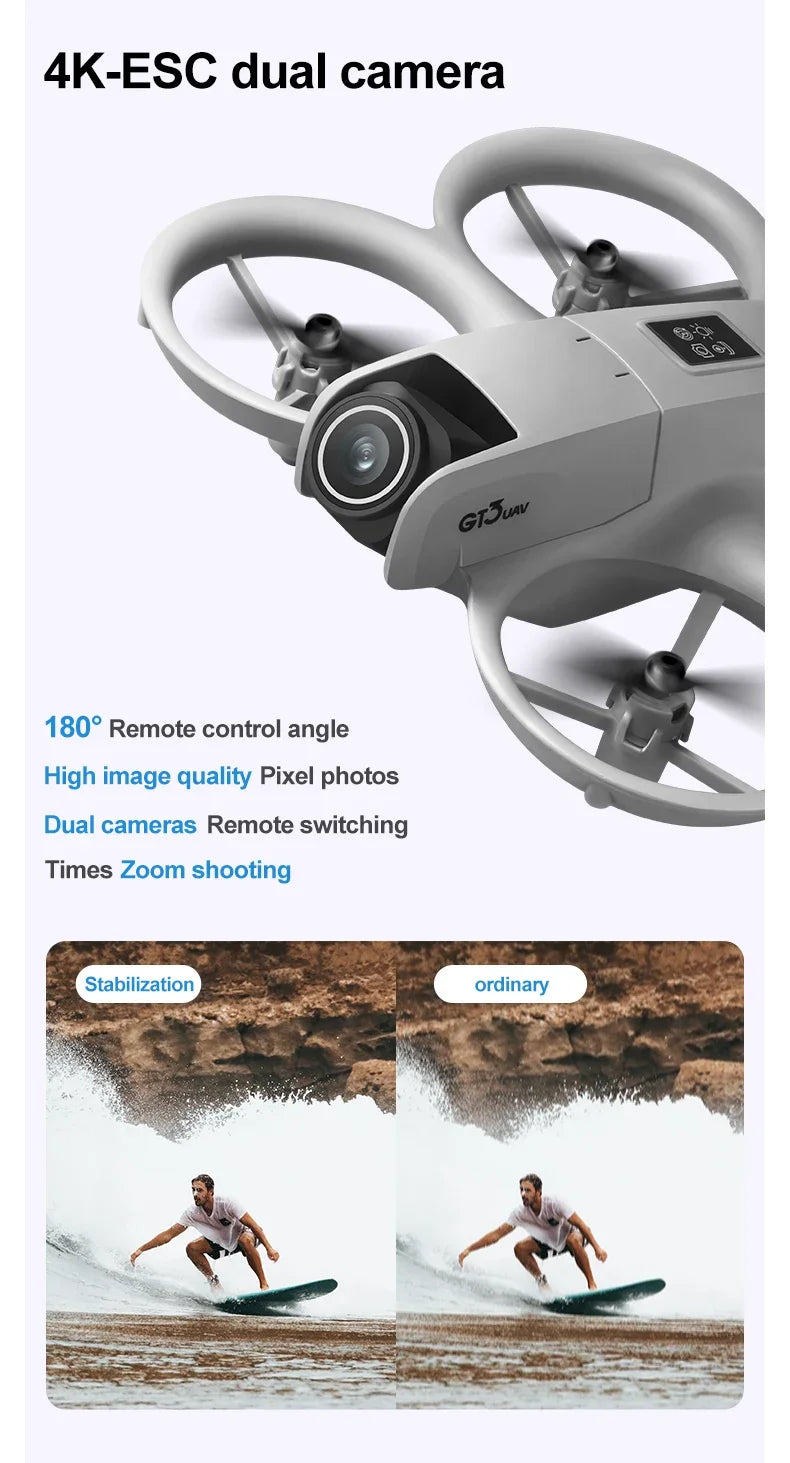 GT3 8K GPS Dual Camera Drone with WiFi FPV & HD Aerial Photography