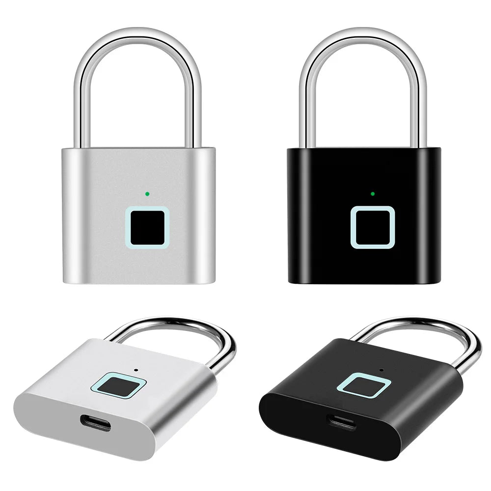 Smart Fingerprint Padlock Keyless Rechargeable Security Lock