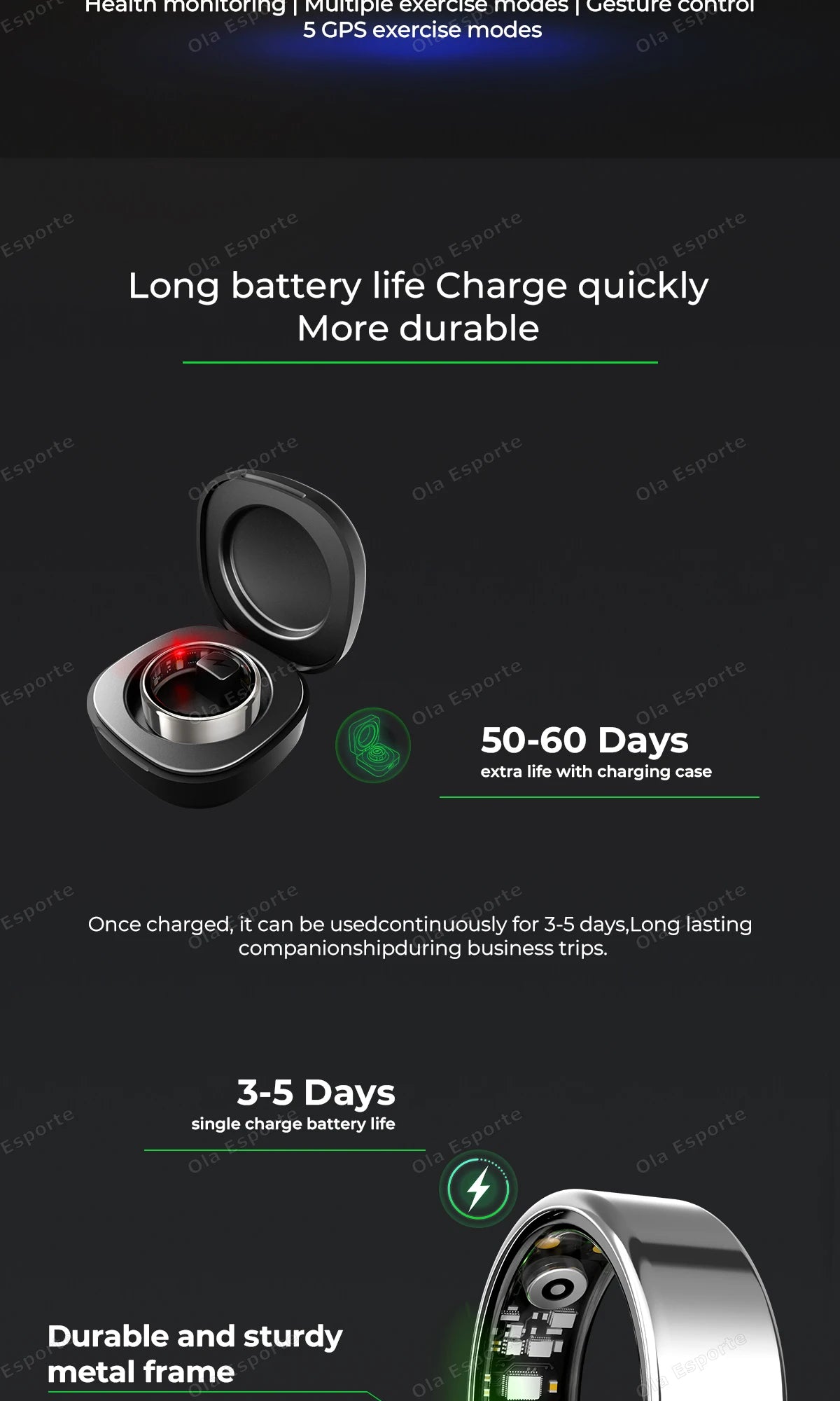 2025 Smart Ring with Heart Rate, Sleep & Fitness Tracking IP68 Waterproof