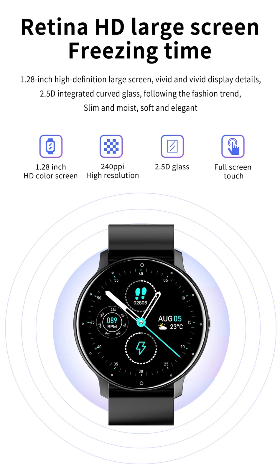 LIGE Smart Watch Bluetooth 5.2 Fitness Tracker IP67 Waterproof