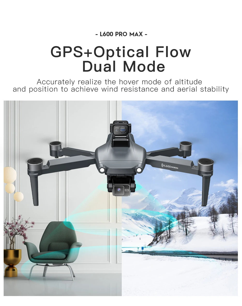 L600 Pro Max 4K GPS Drone with 3-Axis Gimbal & Dual Camera