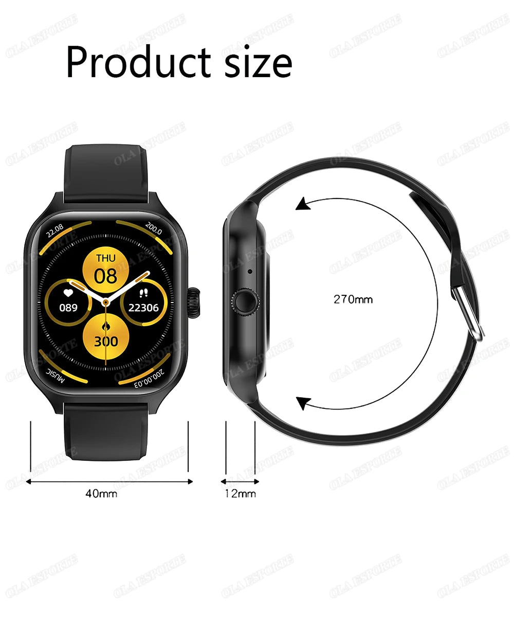 1.83" Smart Watch with Bluetooth Call & Fitness Tracker for Android/iOS