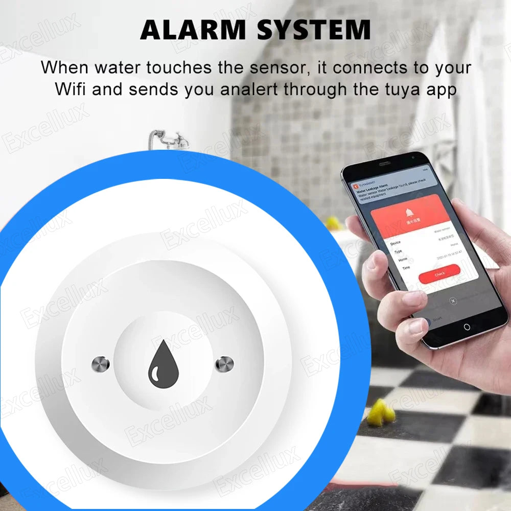 Tuya Zigbee Smart Water Leak Sensor Flood Alarm Detector