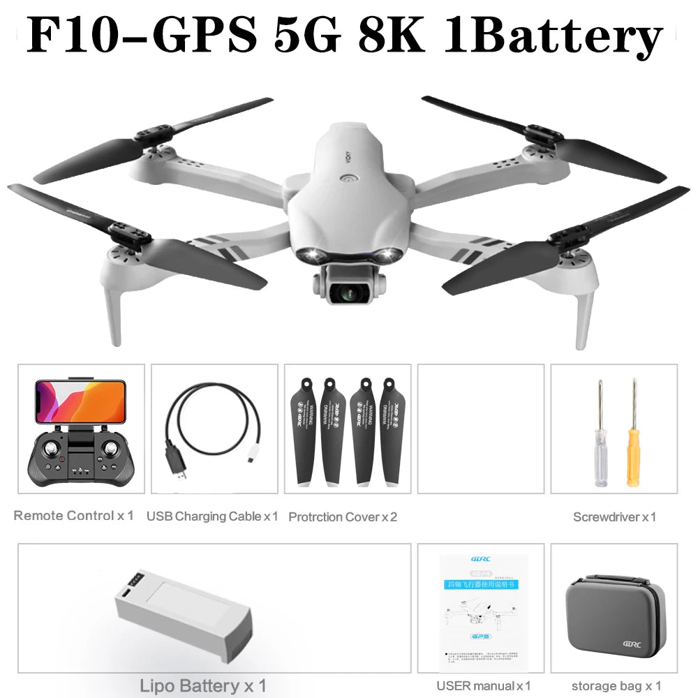 4DRC F10 GPS 6K Dual Camera Foldable Drone with Obstacle Avoidance