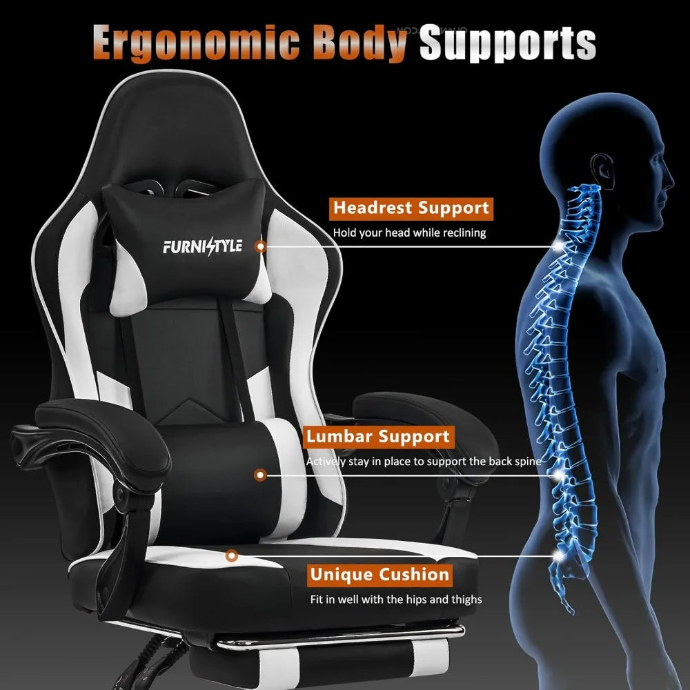 Gaming Chair with Footrest