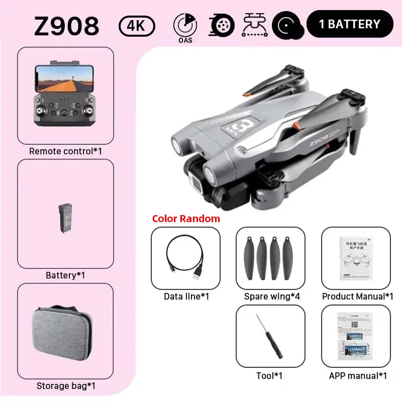Z908 Pro Max 4K Brushless Drone with Obstacle Avoidance & FPV