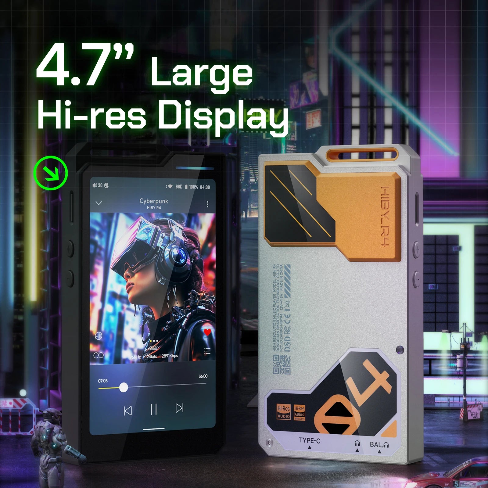 R4 Android HiFi Music Player with Bluetooth, WiFi & USB DAC