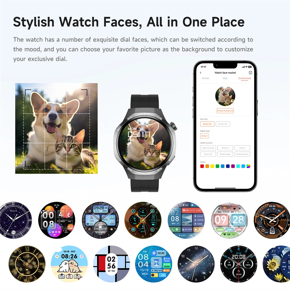 2025 Watch 5 Max Smartwatch AMOLED NFC GPS Bluetooth Call