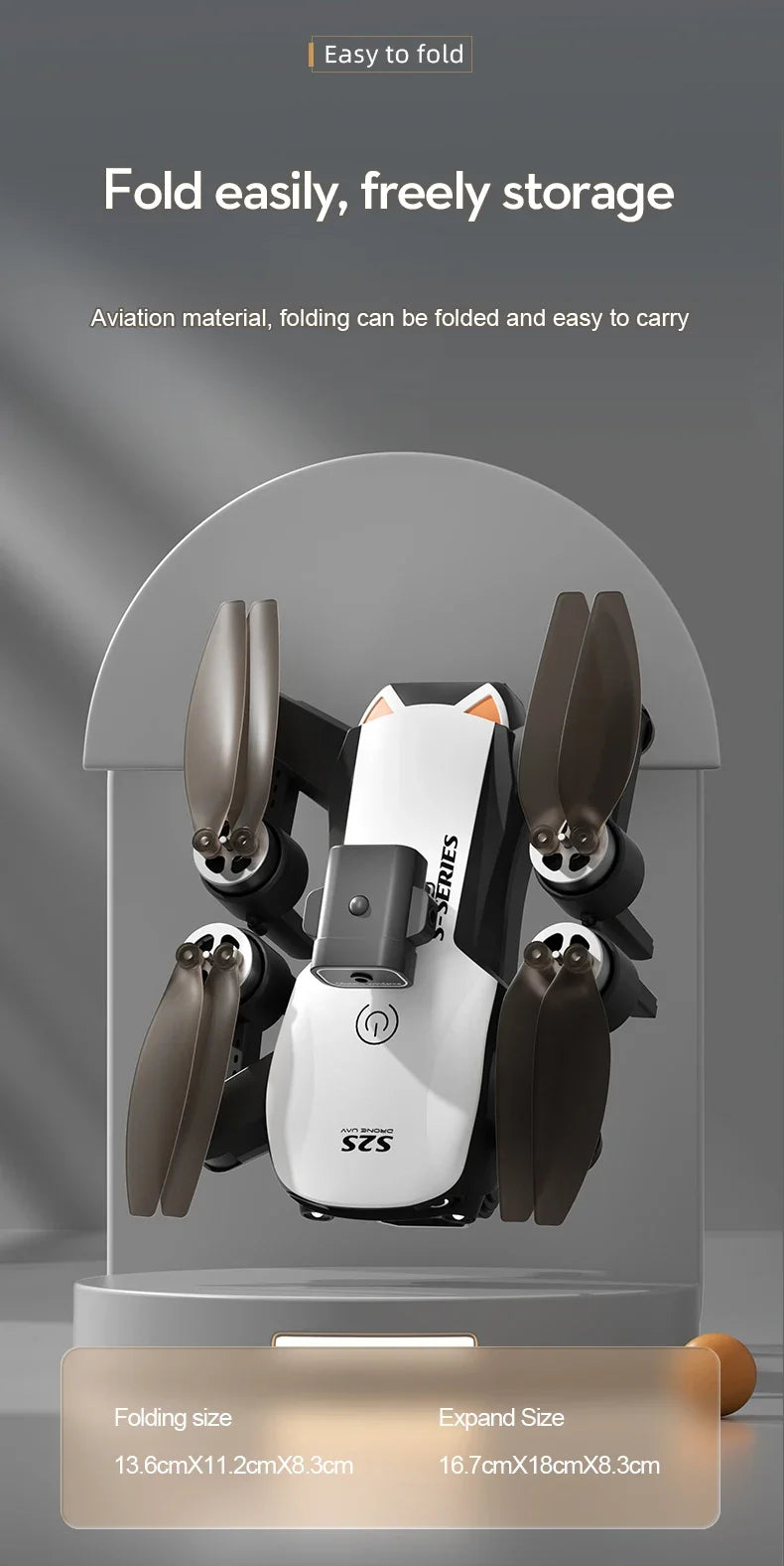S2S Mini 8K Drone with Obstacle Avoidance & Brushless Motor